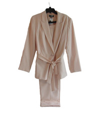 John Meyer Women s Pantsuit Size 12 2 Piece Blush Pink Belted Retails 260