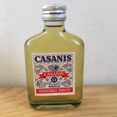 Vintage Cute Miniature Bottle Alcohol Casanis 45 Alcohol For Collection