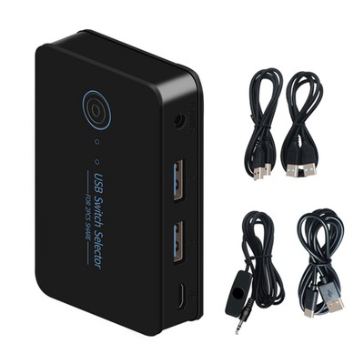 2 In 4 Out USB Shared Switch For Keyboard Mouse Printer With Desktop Controller