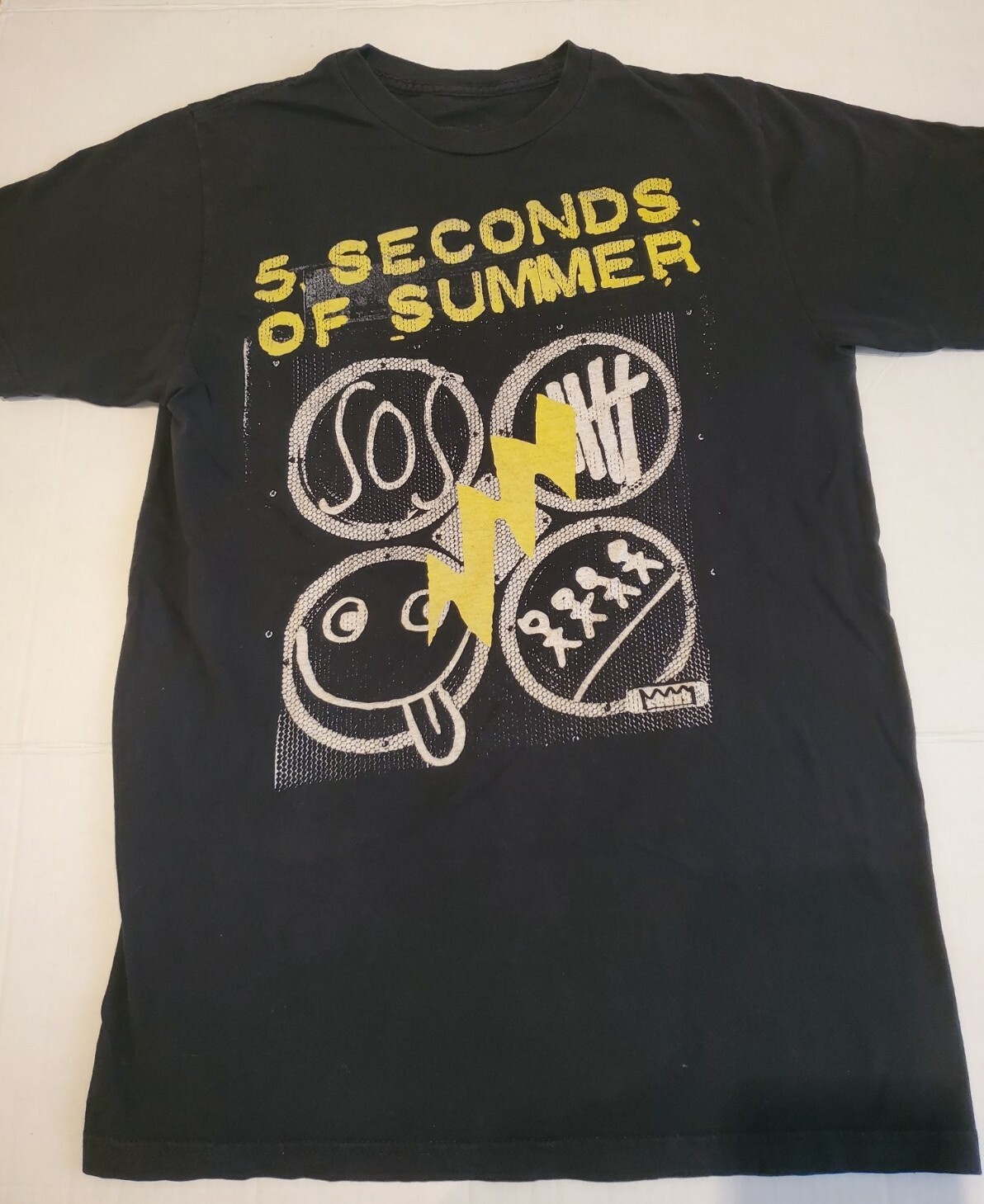 5 Seconds Of Summer 直筆サインTシャツ 5 Seconds Of Summer Tee Shirt medium Official tee Bla… - Gem