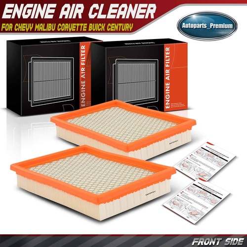 2x Engine Air Filter for Chevy Malibu Corvette Buick Century Regal