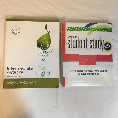 Intermediate Algebra 3rd Ed Elayn Martin-Gray w/ Student Study Pack Home School