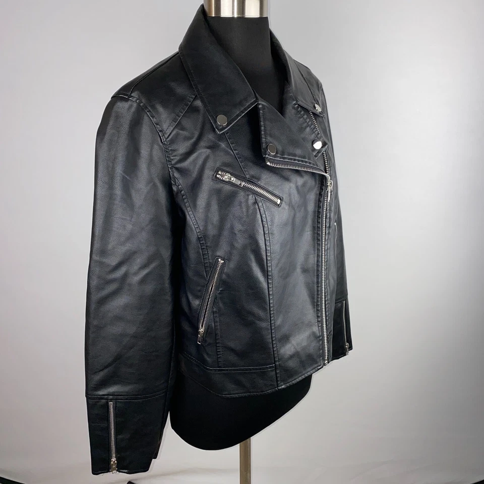 Jaqueta Miss Selfridge Feminina Preta Moto Motociclista Estilo Punk Rock 14 - Imagem 3 de 4