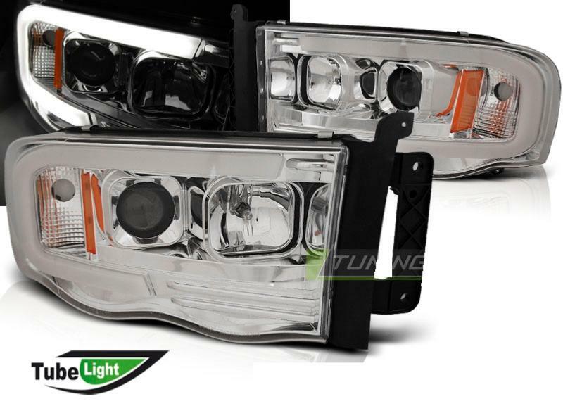Phares Dodge Ram 02-06 LED LTI chrome bloc optique avant