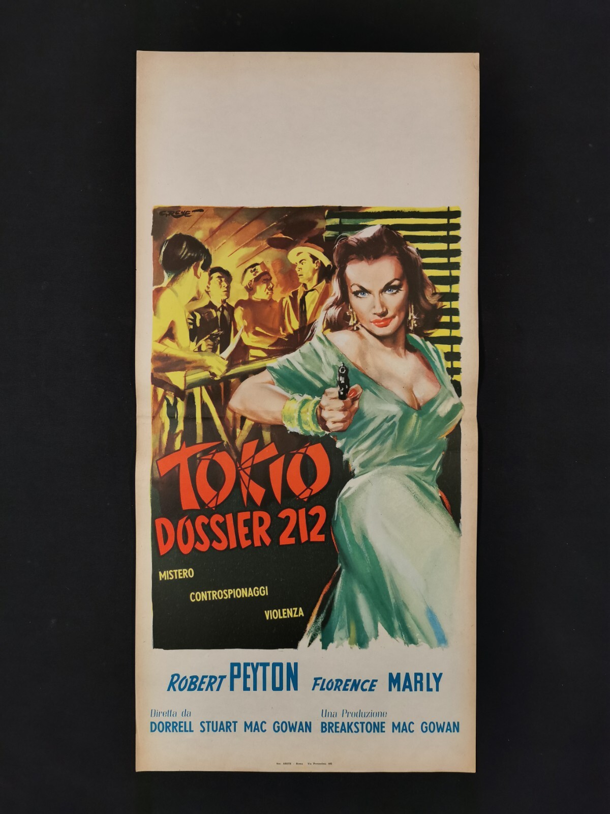 Locandina originale film TOKIO DOSSIER 212 (1951) - Regia di Dorrell McGowan, Stuart E. McGowan