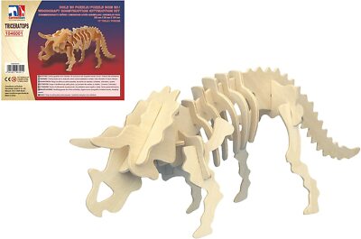 3D Puzzle Triceratops Skelett aus Holz 