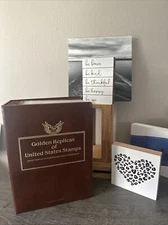 Golden Replicas Of United States Stamps Album Q & Proof Replicas 22kt Gold NEW