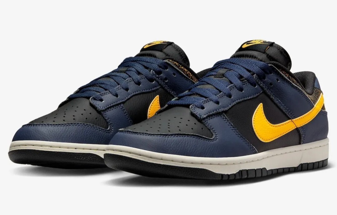 Nike Dunk Low Vintage Michigan Blue Black Yellow FZ4014-010