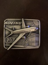 Boeing 767 Aircraft Roll Out 8/4/1981 Belt Buckle "THE RED BARN" Siskiyou 485