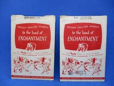2 Vintage Red Tru-Vue 3-D Disney Film Cards 1954-1957 Mickey Mouse  Donald Duck