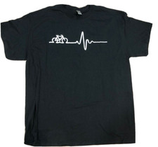 BIG LARGE mens t shirt black  Cycling bike fan   Size XL, 44-46" chest