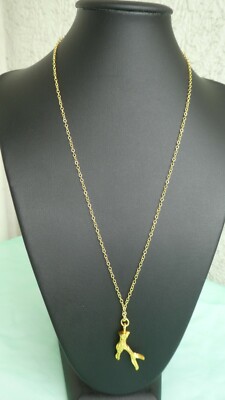 Collier Pendentif Branche D'arbre Doré Maison Scotch - Longueur 46-50 Cm - Occasion