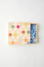 Sunnylife Geometric Wooden Chess and checkers Set