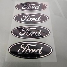 4-ford Center Cap Logos Black Oval Decals Vinyl F150 F250 Mustang Focus Fusion 4-ford Center Cap Logos Black Oval Decals Vinyl F150 F250 Mustang Focus Fusion