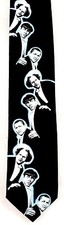 The Three 3 Stooges Mens Necktie TV Moe Larry Curly Novelty Black Neck Tie