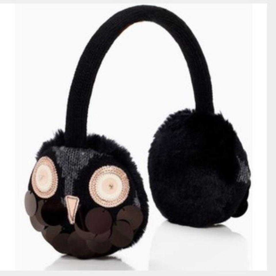 kate spade ny soft NIGHT OWL earmuffs NWT ear muffs IN FINE  display picture 1