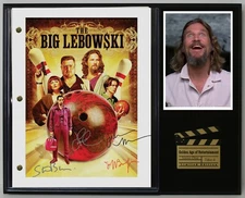 The Big Lebowski Reproduction Signed Movie Script Wood Plaque Display