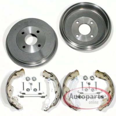 Bremstrommeln Ø 200 mm + Bremsbacken Zubehör Satz hinten passend für Toyota Aygo