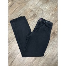 Gloria Vanderbilt Amanda High Rise Straight Leg Black Jeans Womens 6 Average
