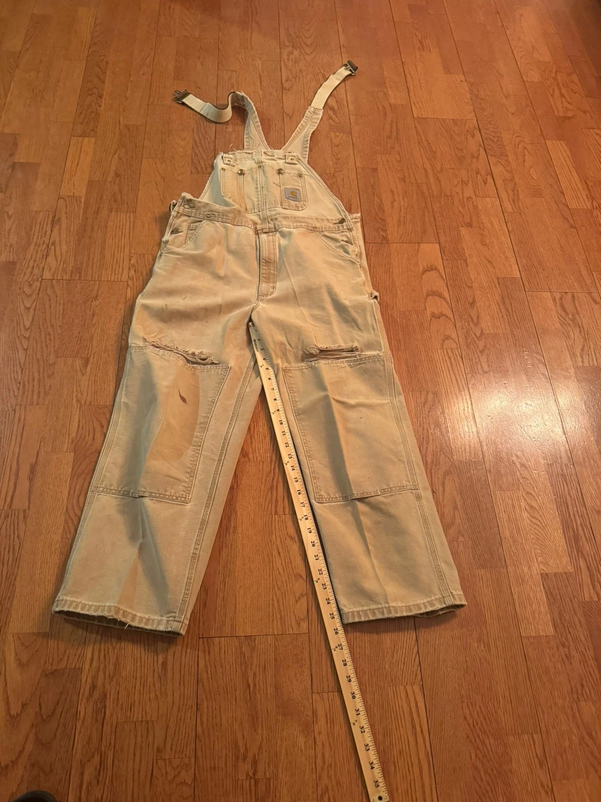 Carhartt Duck Bib Men's Overall Relaxed Fit 36x26 Brown