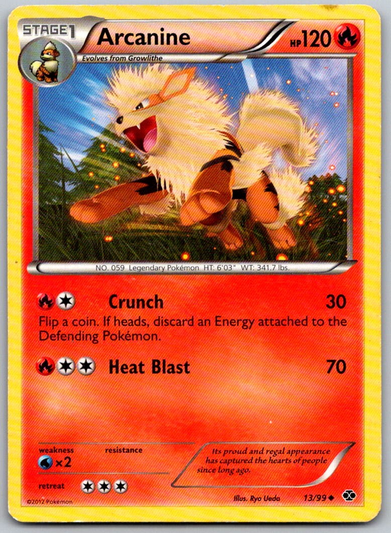 2012 Arcanine 13/99 Pokemon Next Destinies