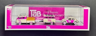 M2 Machines Hauler TAB 60 VW Double Cab Truck & 53 Beetle Deluxe w/ trailer TW26