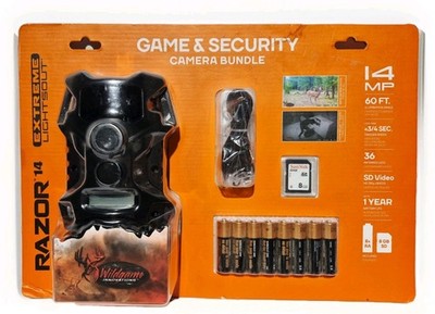 0656 WGI RAZOR EXTREME 14MP LIGHTSOUT GAME CAMERA BUNDLE MODLE # TX14B1W2-9