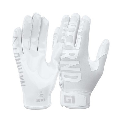 Nxtrnd G1 Youth Football Gloves, Kids Sticky Receiver Gloves White Youth Small