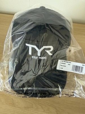  NEW TYR 85 Trucker Hat Black NWT Sports Sporting Athlete Blk/Wht