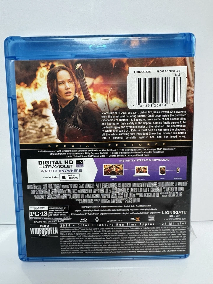 The Hunger Games: Mockingjay, Part 1 (Blu-ray & DVD ) - NEW - Image 2 of 4
