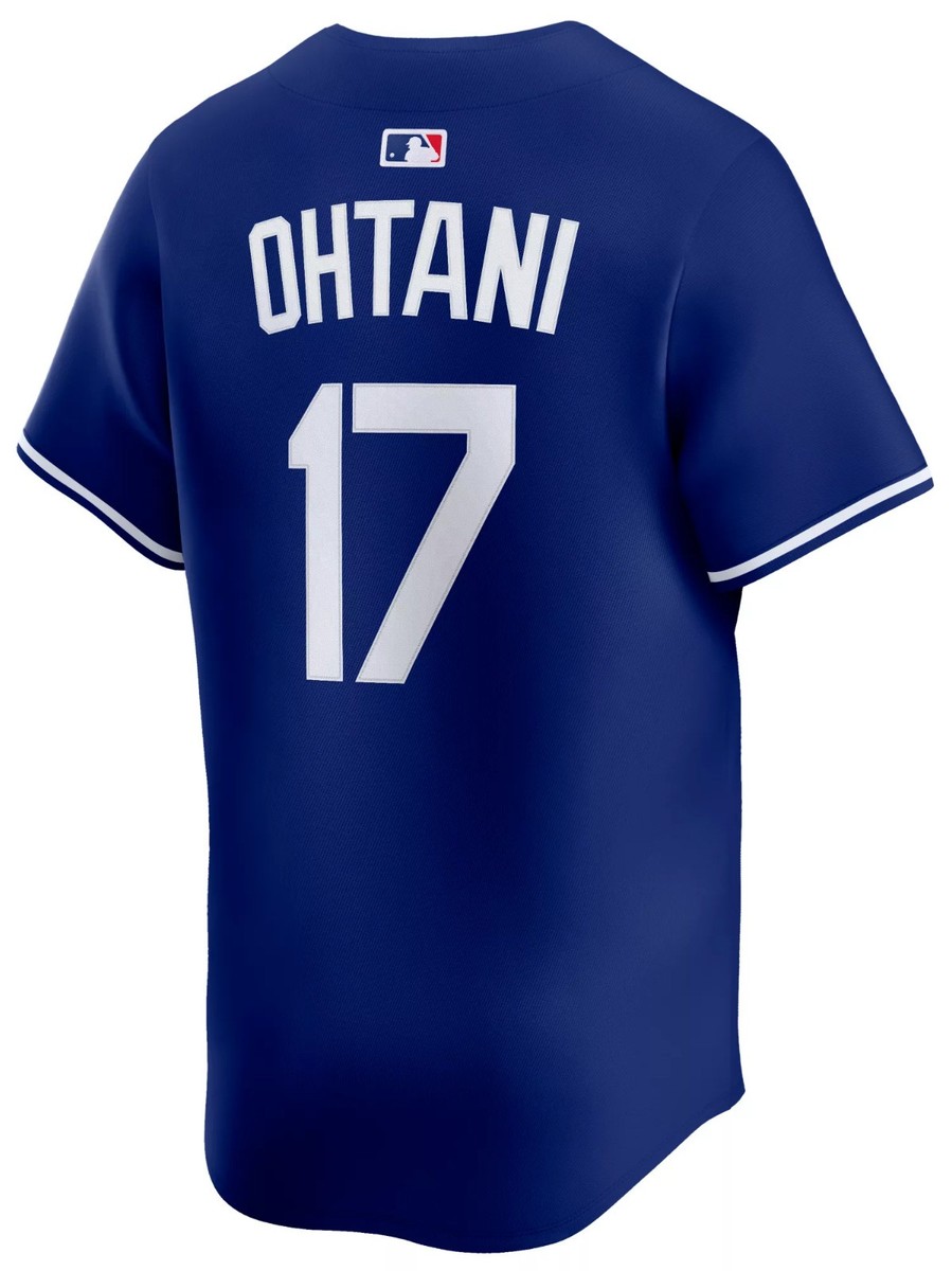 2XL Shohei Ohtani #17 ALL STITCHED LOS ANGELES DODGERS JERSEY BLUE