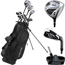 Aspire Set Completo Mazze da Golf Uomo Confezione Completa Driver Ferri Putter Stand Borsa