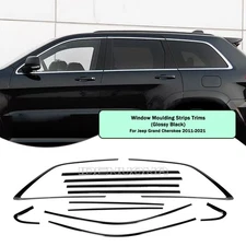 Gloss Black Window Strip Trims For Jeep Grand Cherokee 2011-2021