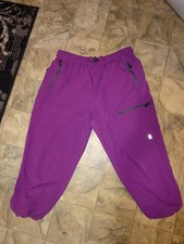 Pantaloni da trekking outdoor Capri viola donna Little Donkey Andy nuovi con etichette taglia L B52