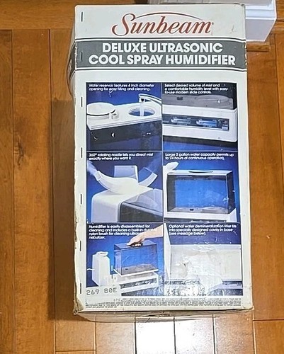 Humidifier Deluxe Ultrasonic Cool Spray Sunbeam Model 671 SEALED never used box - Picture 4 of 6