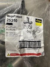 Viega #25310; 1" x 1" x 1" MegaPress Stainless Steel Tee