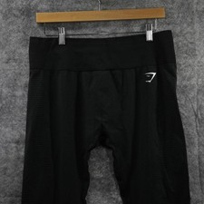 Gymshark Leggings Womens L/XL? Black Seamless High Rise Ankle Gym Training