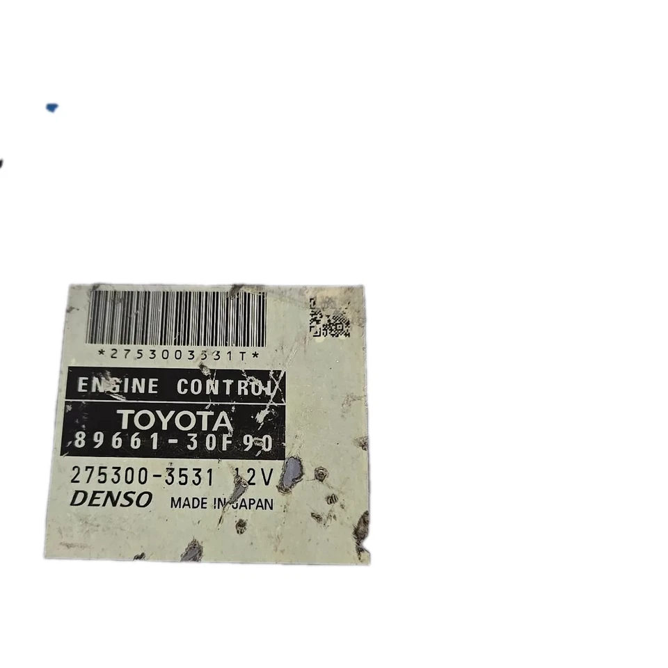 MÓDULO DE CONTROL DEL MOTOR TOYOTA CROWN 89661-30F90 ECU DENSO CAJA DE UNIDAD DE FABRICANTE ORIGINAL DAÑADA Foto 2 de 4