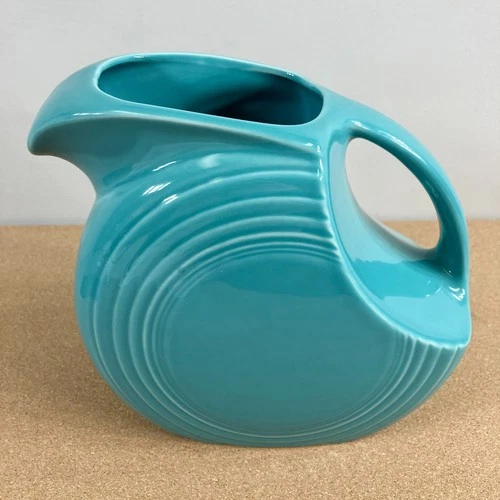Vtg Fiesta Ware Pitcher in Turquoise, Teal