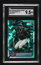2022 Bowman Chrome Sapphire Edition Aqua 34/99 Jazz Chisholm SGC 9.5 Mint+ 1r6q