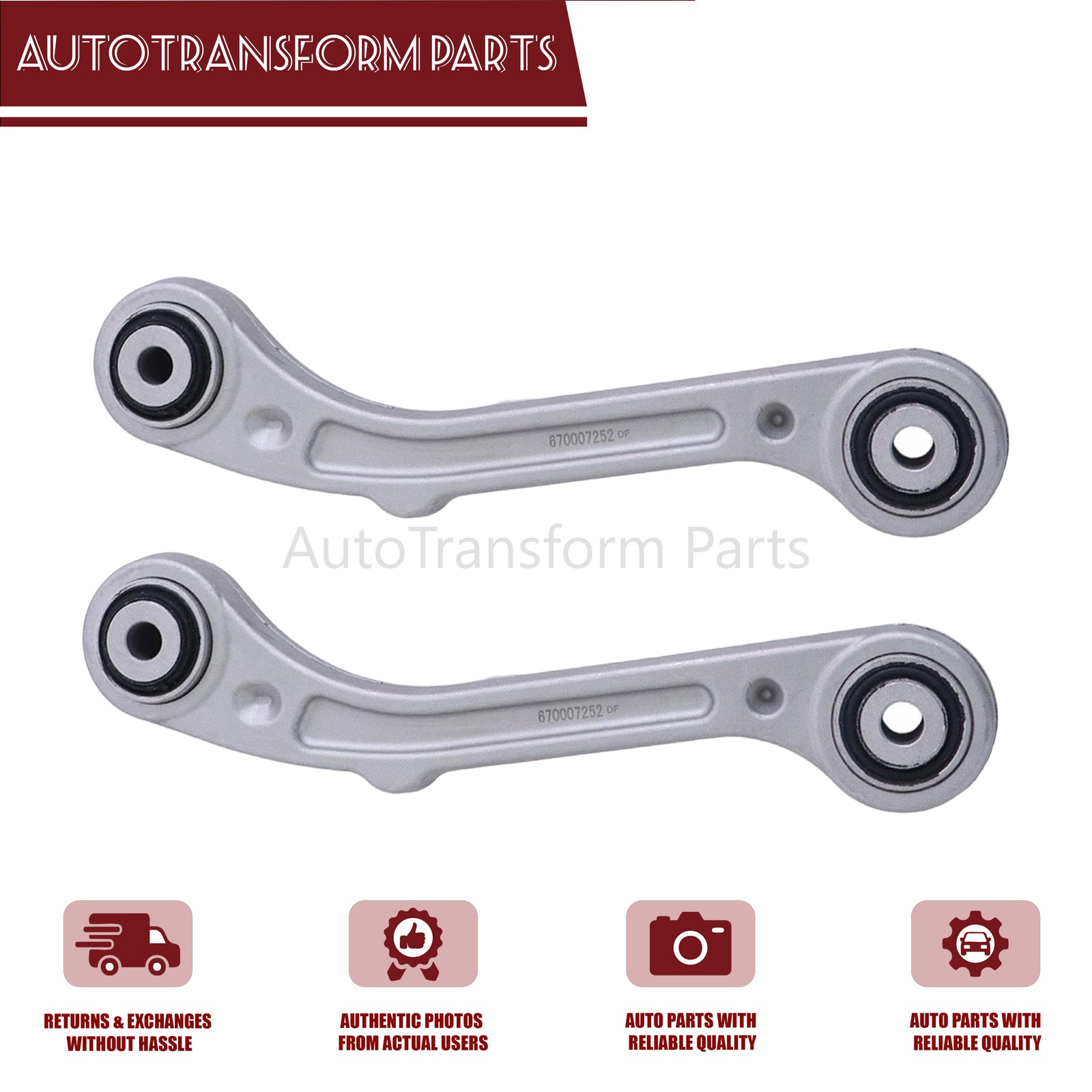 2PCS For Maserati Ghibli Quattroporte Rear Suspension Control Arm Kit 670007252