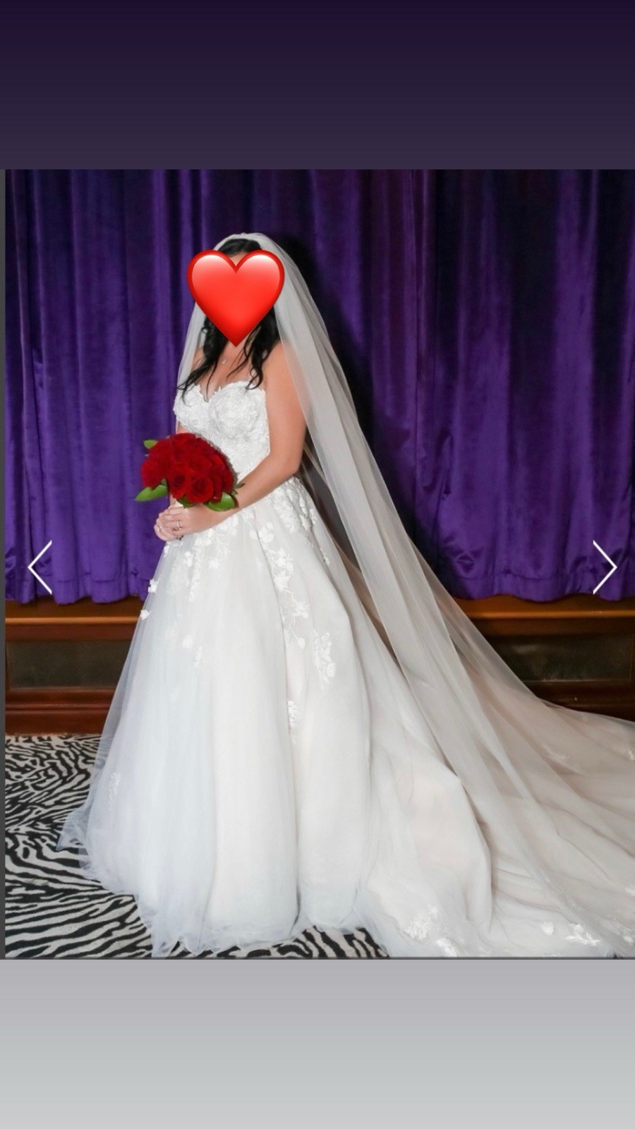 Wedding dress Size 12 plus matching veil image 2