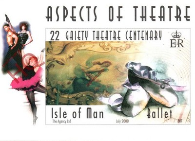 Postkarte-:Theatershow Werbepostkarte, Gaiety Theater 100 Jahre, Ballett
