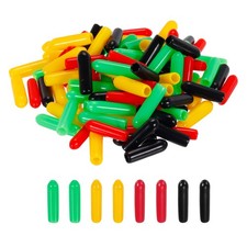 100pcs 1/8" Rubber End Caps Cover PVC Vinyl Thread Protector Round