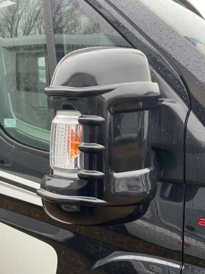 Milenco Mirror Protectors Black Long Arm Fiat Peugeot Citroen Ducato Boxer 4657