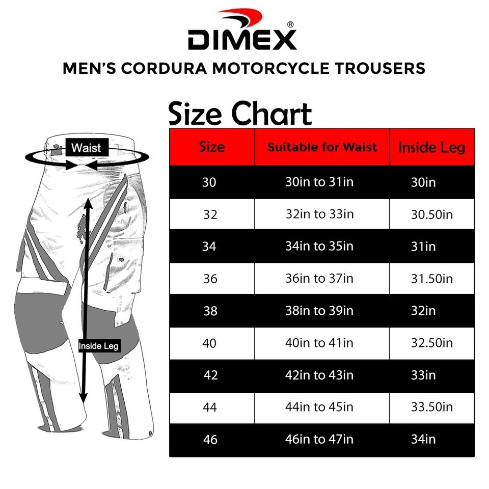 NEW Motorbike Motorcycle Cordura Textile Trousers Waterproof Pants CE Armours  - Image 2 of 3