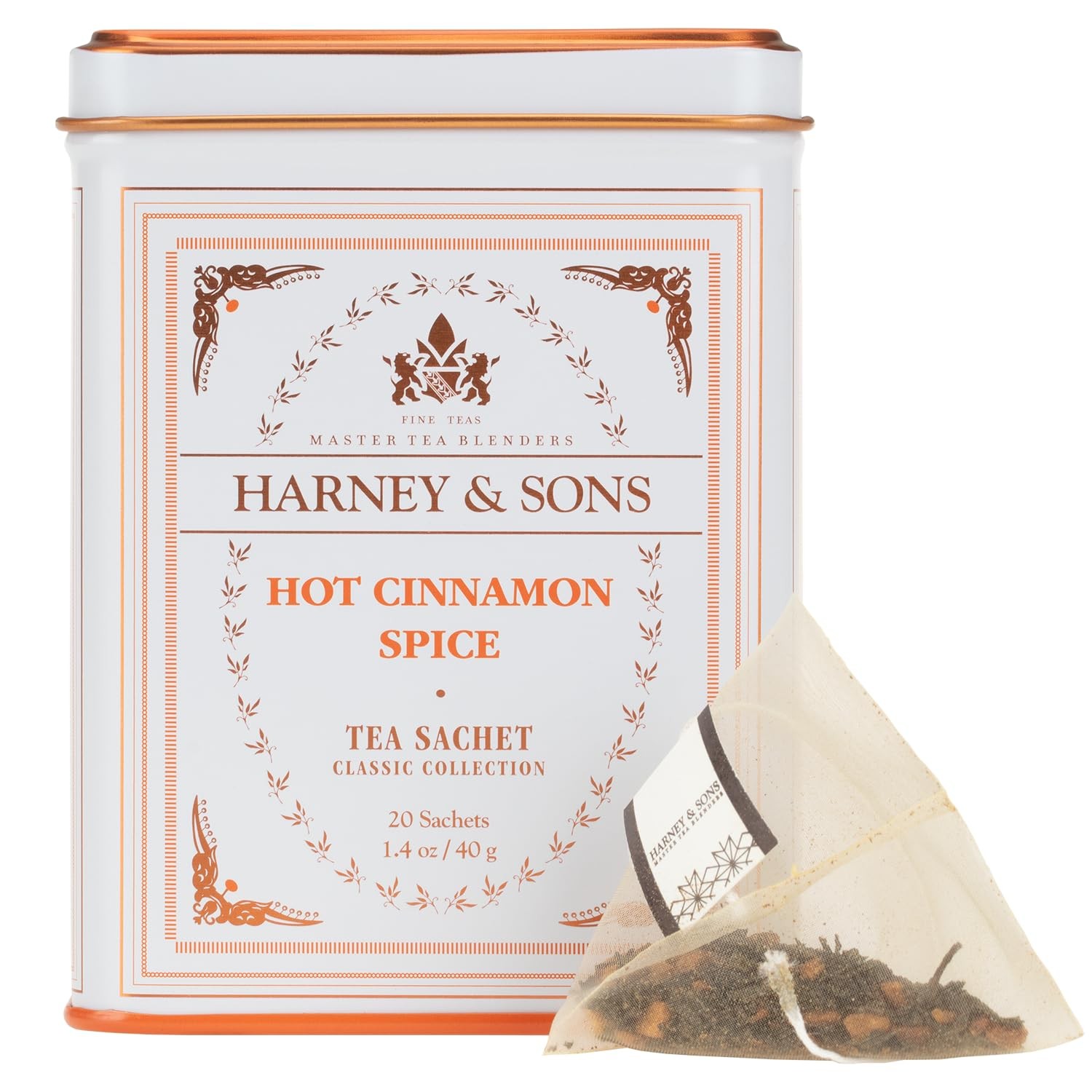 Harney & Sons Classic Hot Cinnamon Spice Tea, 20 Count (Pack of 1), 