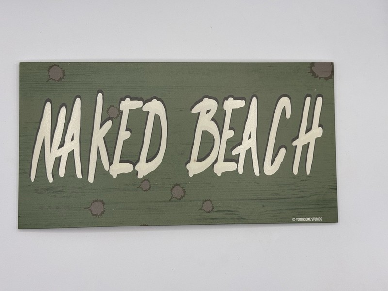 Naked Beach Sign