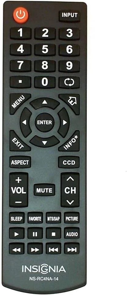 Original Insignia Tv Remote Control Ns Rc4na For Multiple Models New Black - Image 2 of 2
