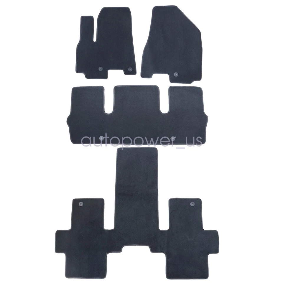 Alfombrillas alfombra para Kia Sedona 2015 2016 2017 2018 2019 2020 + tercera fila de terciopelo Foto 4 de 4